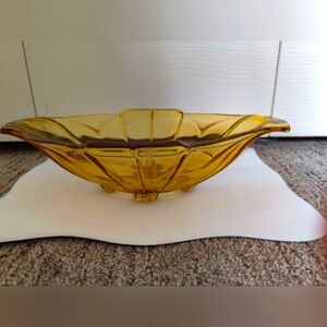 Vintage Amber Glass Bowl